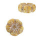 Czech flower bead 9mm Beige bronze rosé gold 03000/96832